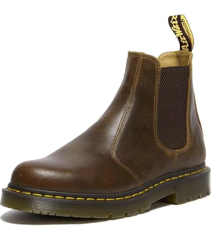 Dr. Martens Botas Chelsea de couro unissex adulto 2976, Caju, 5