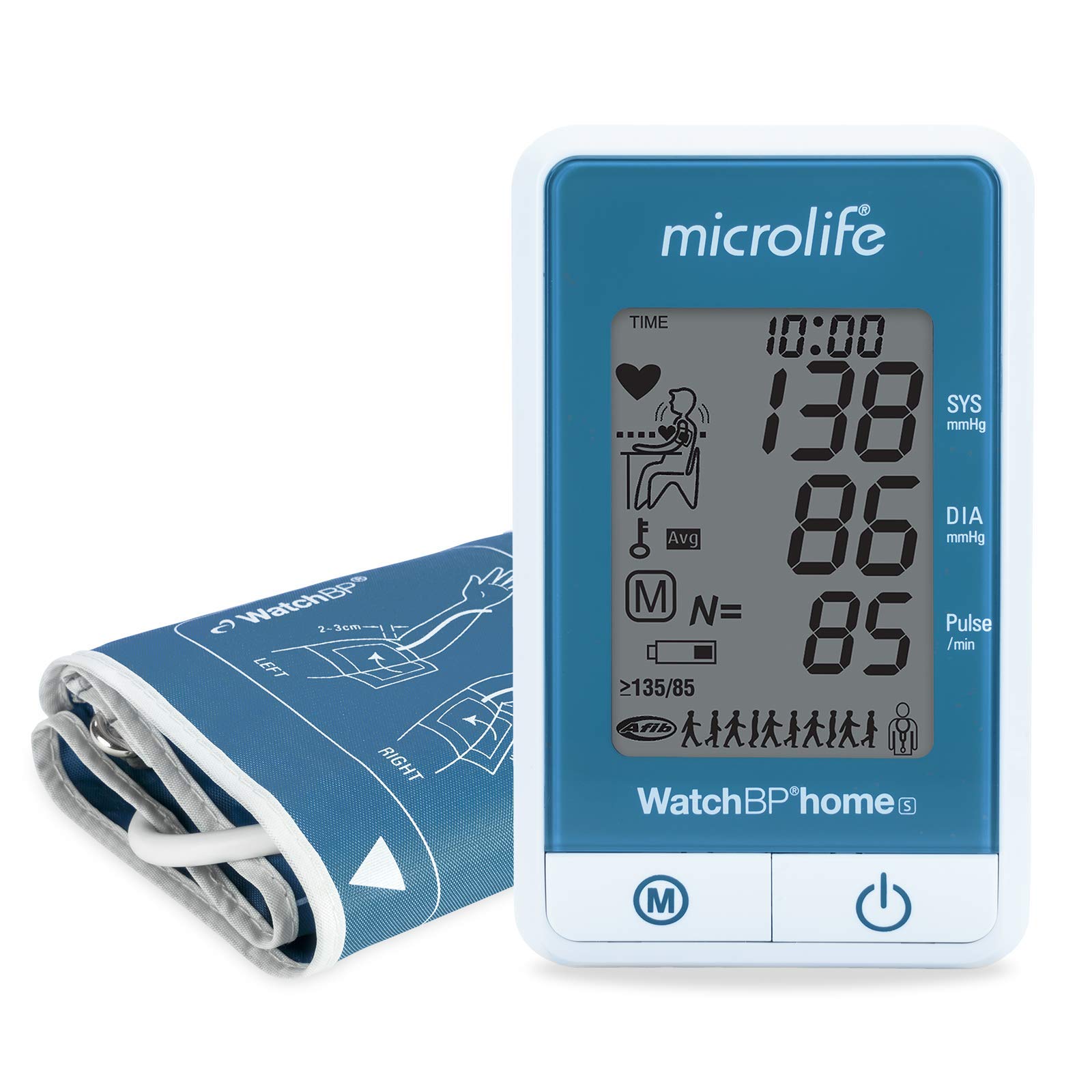 Microlife WatchBP Home S Professional Blood Pressure Monitor | As Used by the NHS, GPs & Pharmacies | with Atrial Fibrillation (AFIB) Detection | ESH & BIHS Validated