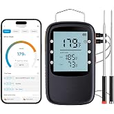 Govee Bluetooth Meat Thermometer Digital with Smart App Timer and Alerts | 2 Probes, 230ft Bluetooth Range, Smart LCD Backlight, Free Data Storage, Grill Thermometer for Cooking Turkey, Beef, Fish