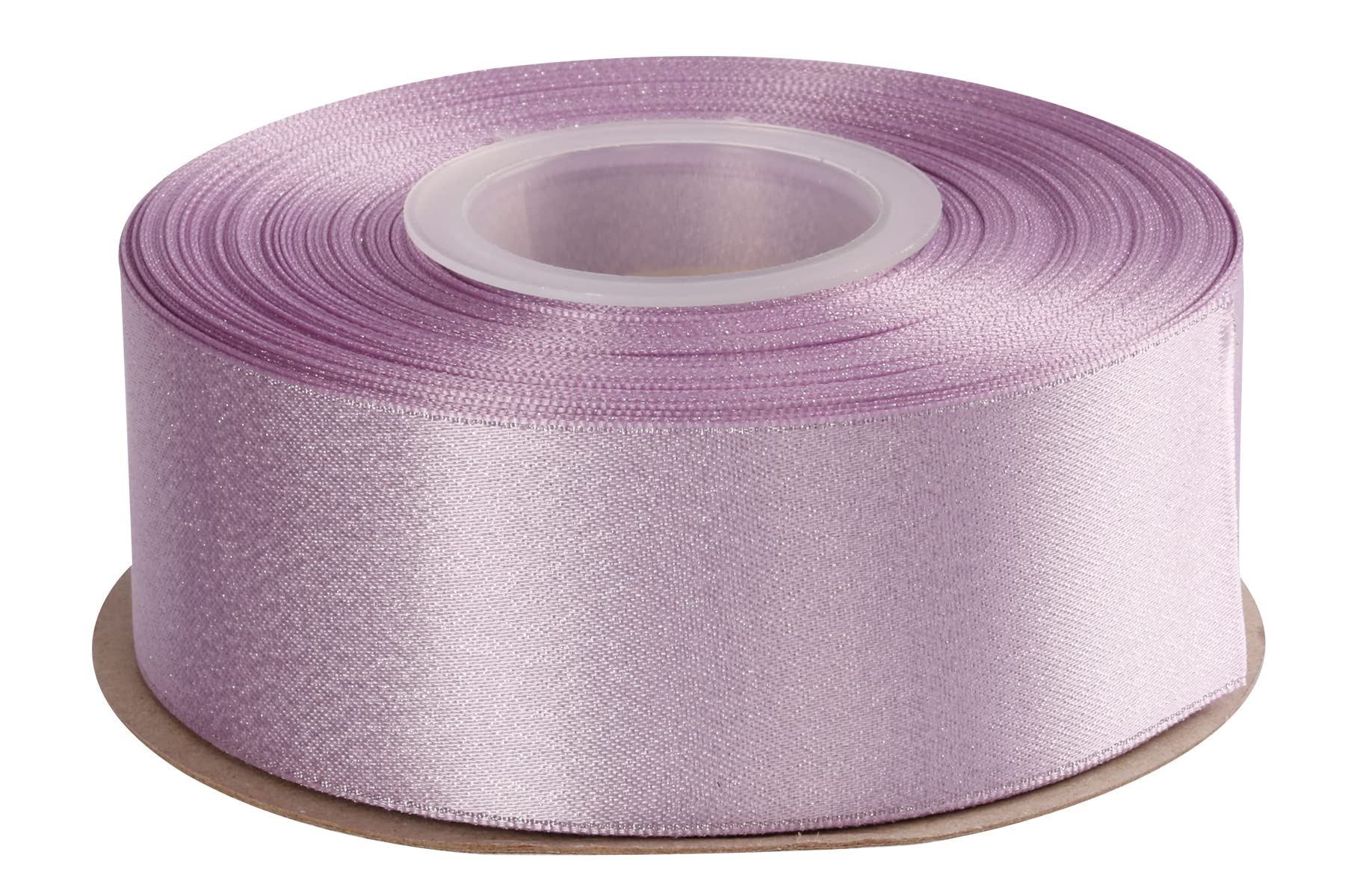 Joycrosso Lt.Orchid Double Faced Glitter Ribbon, Luxury Silver Purl Ribbon, 38mm x 22 Meters, Great for Gift Wrapping Wedding Decoration Floral Arrangement