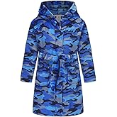 Fraprasty Boys Fleece Robe Hooded Toddler Soft Bathrobe Pajamas Sleepwear for Kids Girls 2-16 Years