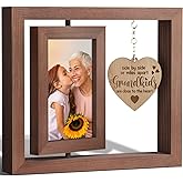 Tiblue Christmas Gifts for Grandma from Granddaughter Grandson Grandkid, Nana Gifts Rotating Grandma Picture Frame for 4x6 Photo Grandmother Nana Birthday Gift Tabletop Desk Display for Granny Gigi