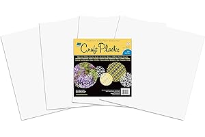 Grafix Opaque Craft Plastic – Opaque .010” Craft Plastic Film, Durable and Flexible Film, Perfect for DIY Crafts, Mixed Media, Fluid Art, Watercolors, and Stamping White, 9 x 12”, Pack of 25