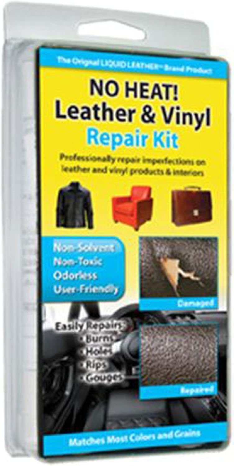 Amazon Com No Heat Liquid Leather Vinyl Repair Kit Fix Holes Burns Rips Gouges