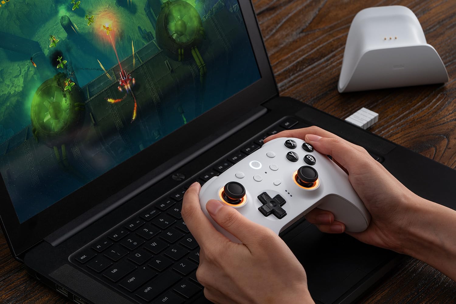 8Bitdo Ultimate 2 Bluetooth Controller for Switch/Switch 2 & Windows PC, Switch Pro Controller with TMR Joysticks, Switchable Hall Effect/Tactile Triggers, Vibration and Motion Control - Black