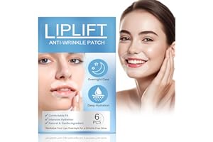 FEUGOLE Anti Wrinkle Patches for Lip, Smile Line Patches, Upper Lip Wrinkle Treatment, Overnight Smoothing Anti-Wrinkle Face Patch for Smile Line & L-ip Area, 6 Pcs
