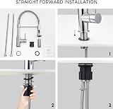 Peppermint Chrome Pull Down Kitchen Tap 360° Swivel UK 1 Hole view 8