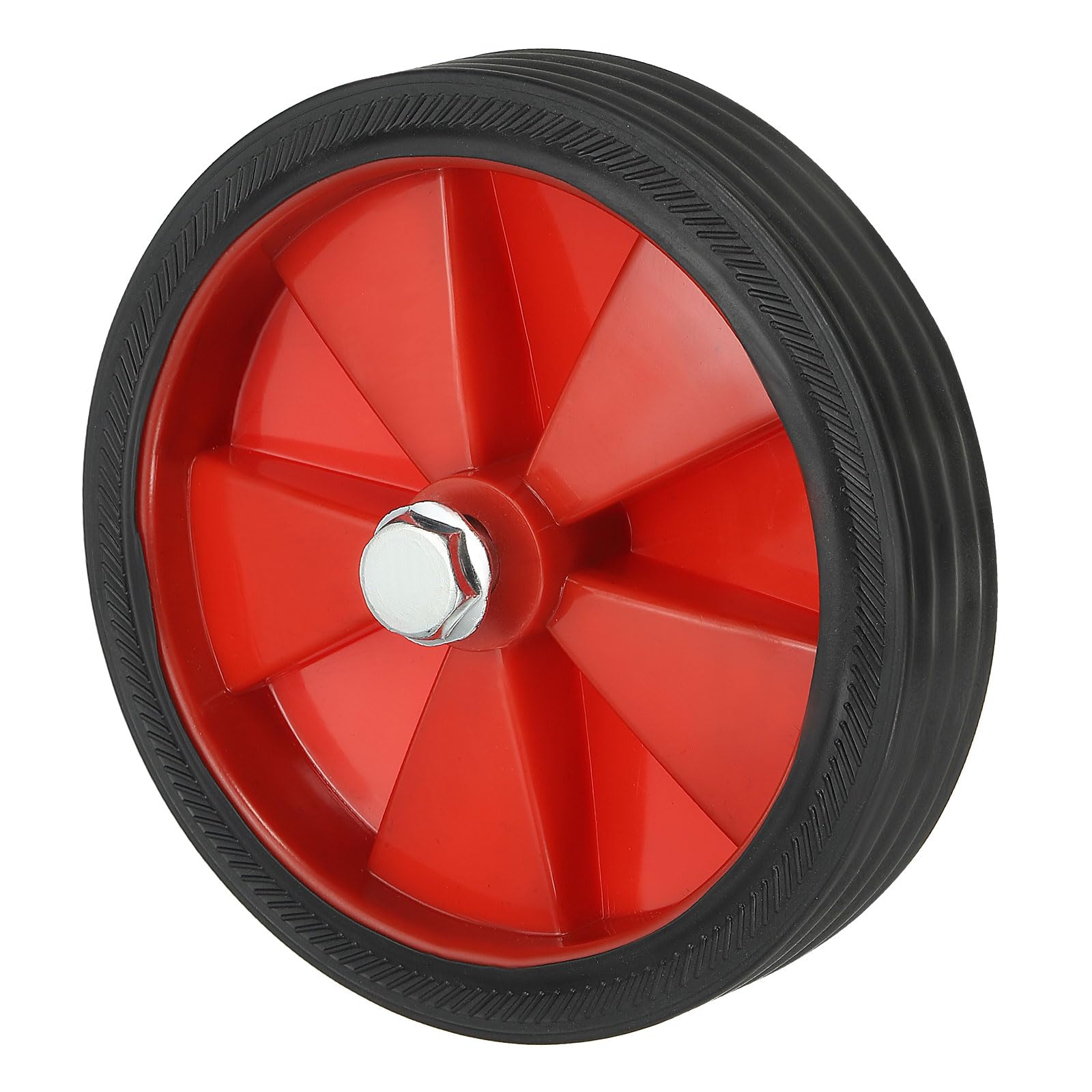 PATIKIL 6" Air Compressor Wheels, Universal Air Compressor Wheel Replacement Part, Air Compressor Replacement Wheels with Screw & Nut 0.5" Dia Hole for Easy Mobility, Red