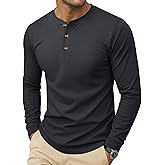 MAGNIVIT Men's Long Sleeve Henley Shirts Cotton 3-Button Spring Casual T-Shirts Solid Color Soft Basic Tops 2026