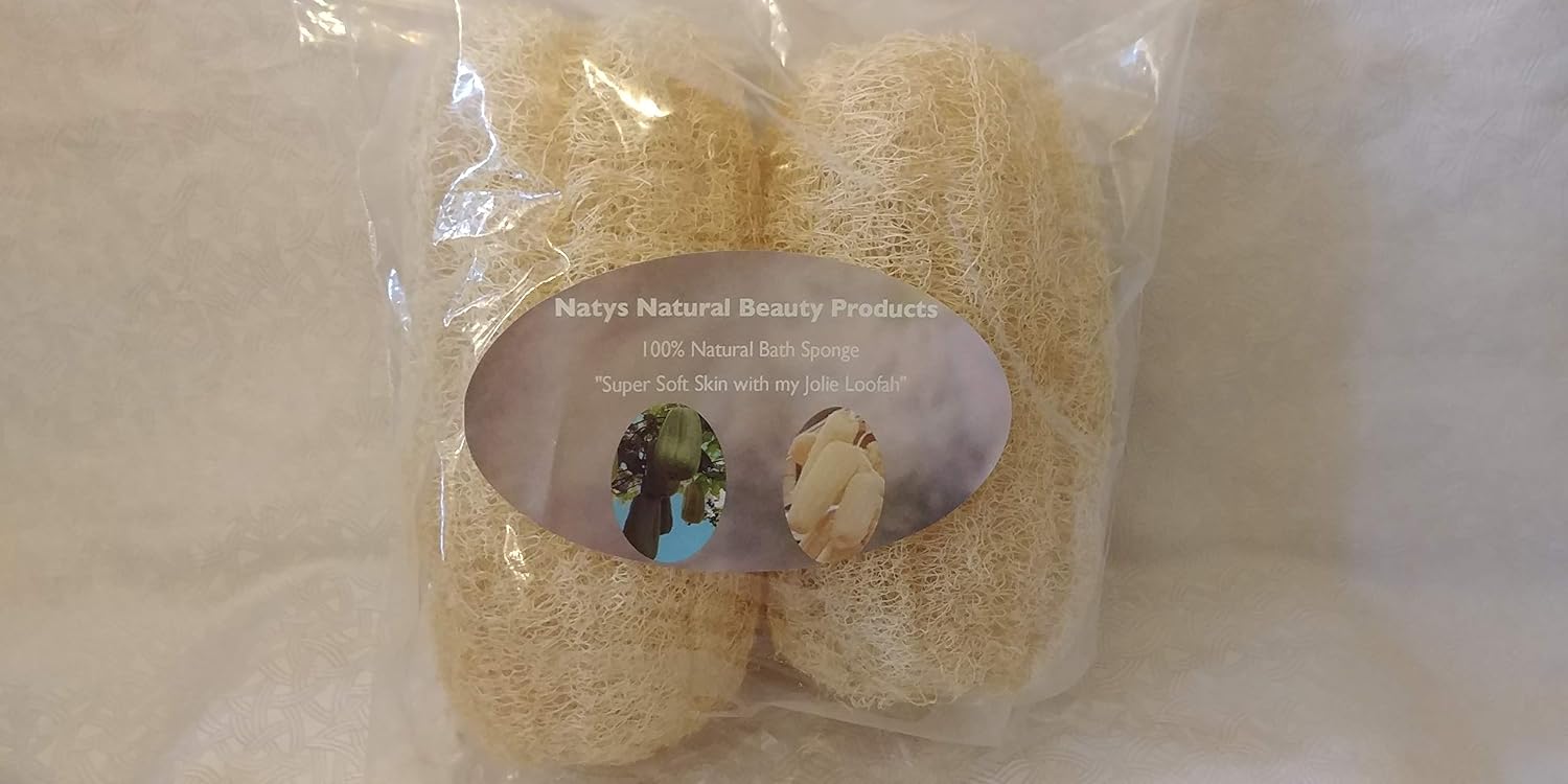 Natys Natural Soft Loofah (Pack of 2 Small Standard Size), Brown