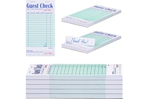 Methdic Guest Checks Server Note Pads 250 Orders Waitress Notepad for Restaurants (5 Books)