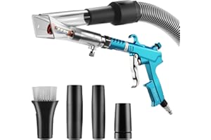 GOCCIDA 2IN1 Car Interior Detailing Air Blow Gun & vacunm Gun with Adjustable Air Flow Nozzle,Cleaning Gun Quickly Blasts Dirt and Dust from Surface Works with Air Compressor(Upgrade Rotate Tube) Blue