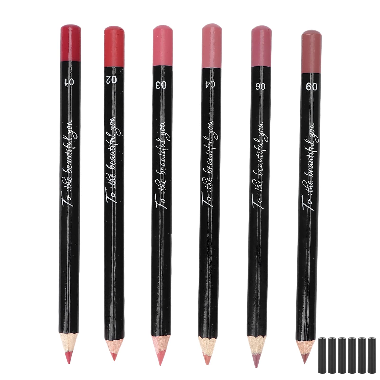 Lip Pencil, Pigmented Lip Liner Cosmetics for Stage Performance for Home Travel for Dating Party(set 02)