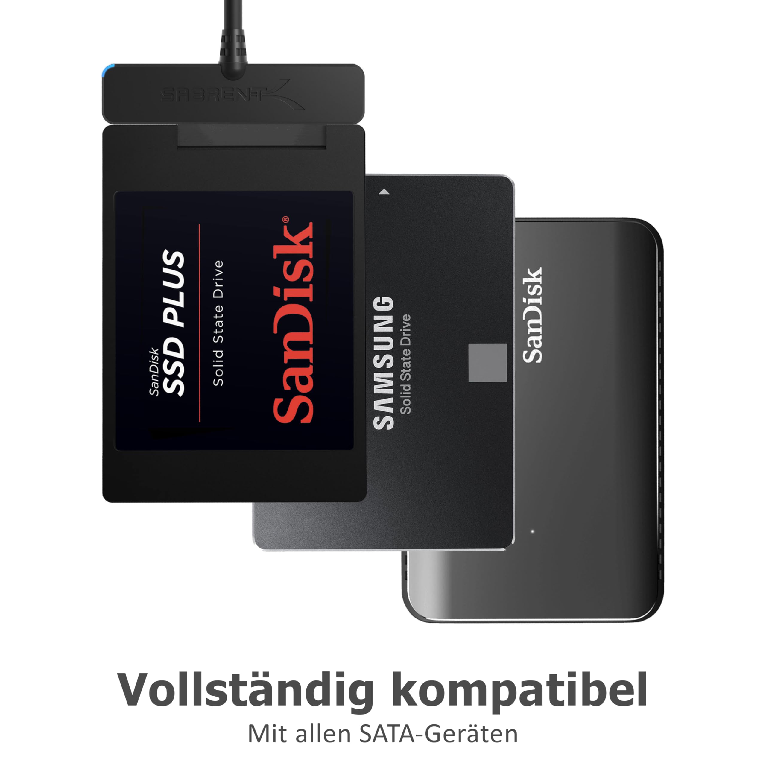 SABRENT SATA USB Adapter SSD HDD 2,5 Zoll Festplattenadapter USB, 5Gbps Data Transfer (EC-SSHD) 4