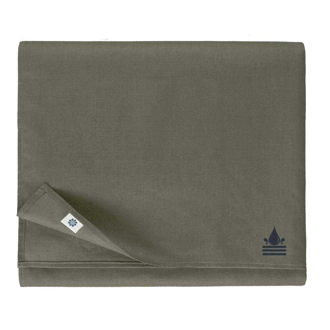 Linen & Cotton Tablecloth Waterproof Adele -100% Linen, Grey (147 x 300 cm) Water Stain Dirt Resistant Long Table Linen Cloth Cover Oilcloth Easy Care Anti Slip for Home Garden Outdoor Summer Party