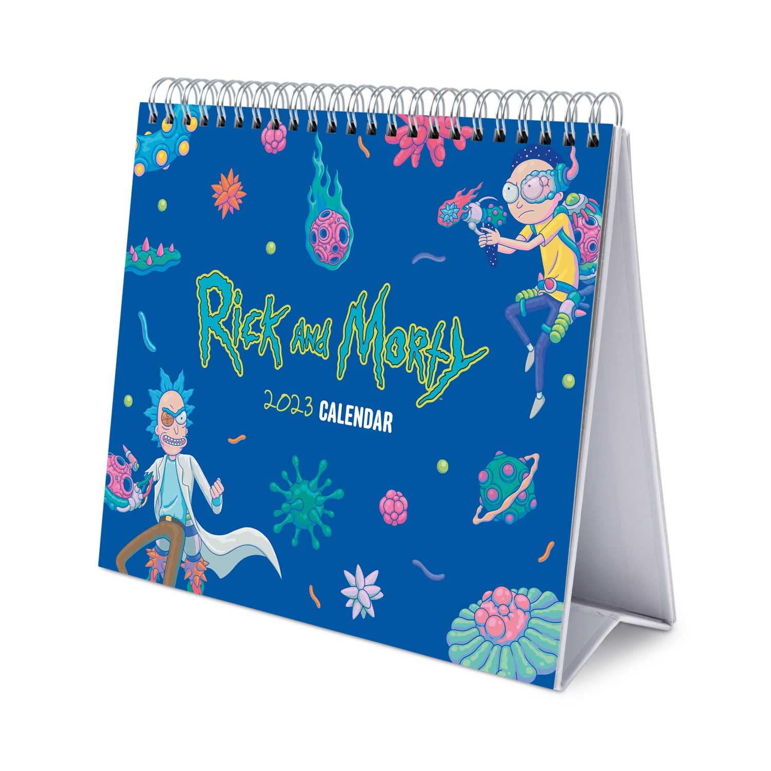 Grupo Erik Rick and Morty Desktop Calendar 2023-7 x 8 inches / 18 x 20 cm - 12 Month 2023 Planner - Rick and Morty Gifts