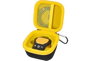 Comecase Case Compatible with DEWALT Wearable Bluetooth Speaker, Magnetic Clip-On Wireless Portable Mini Speaker Storage Holder Bag - Inside Yellow (Box Only)