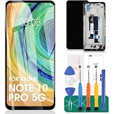 INCELL for Xiaomi Redmi Note 10 Pro 5G/Poco X3 GT Screen Replacement for Xiaomi Poco X3 GT LCD Digitizer for 21061110AG M2101K6G Diaplay Touch Screen Assembly Repair Parts with Frame(No Fingerprint)
