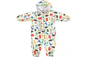 Toddler Rain Suit Baby Rain Suit with Hood Waterproof Coverall One Piece Rain Suit Kids (1-7 Years)