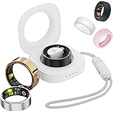 UniJethro Smart Ring for Women & Men, Health Tracker Ring with Heart Rate, Blood Oxygen,Blood Pressure, IP68 Waterproof Fitness Ring, Sleep Tracker for iPhone and Android, No APP Fee (Silver, 10#)