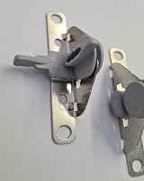 Hafele INDAUX Supra Metal Drawer Side Front Fixing Brackets Grey Pair Solmer LTD view 3
