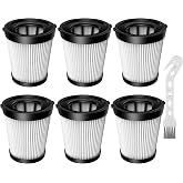 6 Pack FSV001 Filter Compatible with Fabuletta FSV101, FSV001, Girnoor G160&amp;G165, Afoddon A300, Lubluelu 202, Oraimo OSV-102/225A, Besswin W26 Cordless Stick Vacuum Cleaners, Nequare Vacuum S181