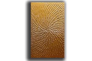 YaSheng Art -24x36inch Large Abstract Art Oil Paintings on Canvas metal golden Gradient color Abstract Artwork Modern Home Decor Canvas Wall Art Ready to Hang for Living Room Bedroom