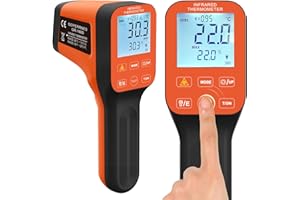 Pyrometer, 30:1 Industrial Infrared Thermometer Gun Rechargeable, -58℉~2912℉ High Temp Waterproof Digital IR Laser Temperatur