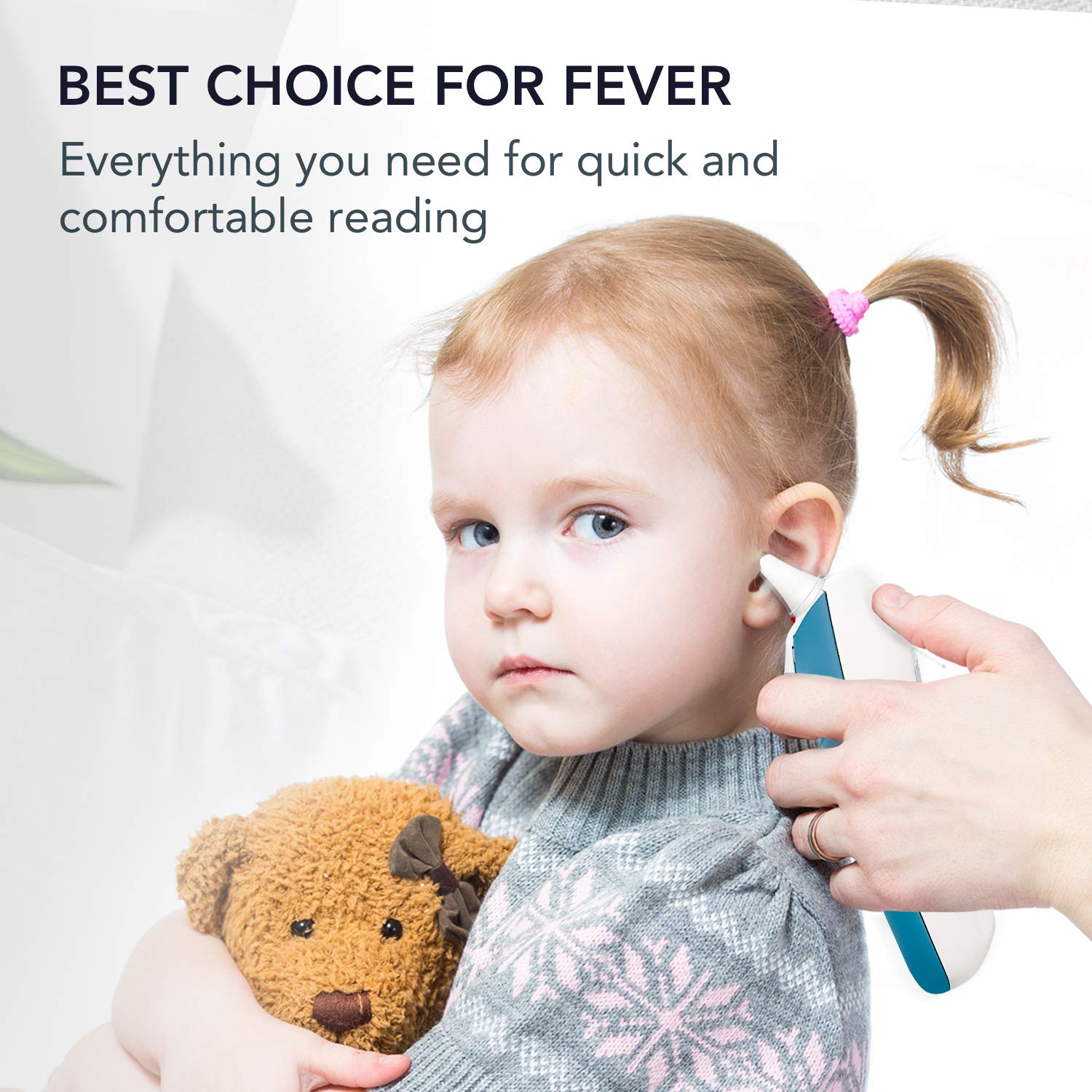 Ear Thermometer for Fever with Probe Covers and Stand, Medical Ear Infrared Thermometer for Baby, Kids and Adult - 1s Instant Accurate Reading: Industrial & Scientific