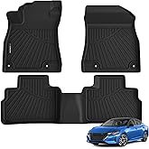 All Weather Floor Mats Fit for Nissan Sentra 2020-2025 TPE Liners Sentra Accessories Set All Season Guard Odorless Anti-Slip Floor Mats Black
