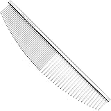 Chris Christensen 00C 6.5 in Crescent Coarse/Fine Finishing Butter Comb, Groom Like a Professional, Rounded Corners Prevent F