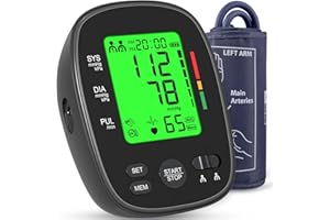 RONOWEE Blood Pressure Monitor Upper Arm: Automatic Blood Pressure Monitors for Home Use - Electric BP Machines Large Cuff 8.7"-16.5" Adjustable - LCD Digital Display 2 Users 99 Sets Memory
