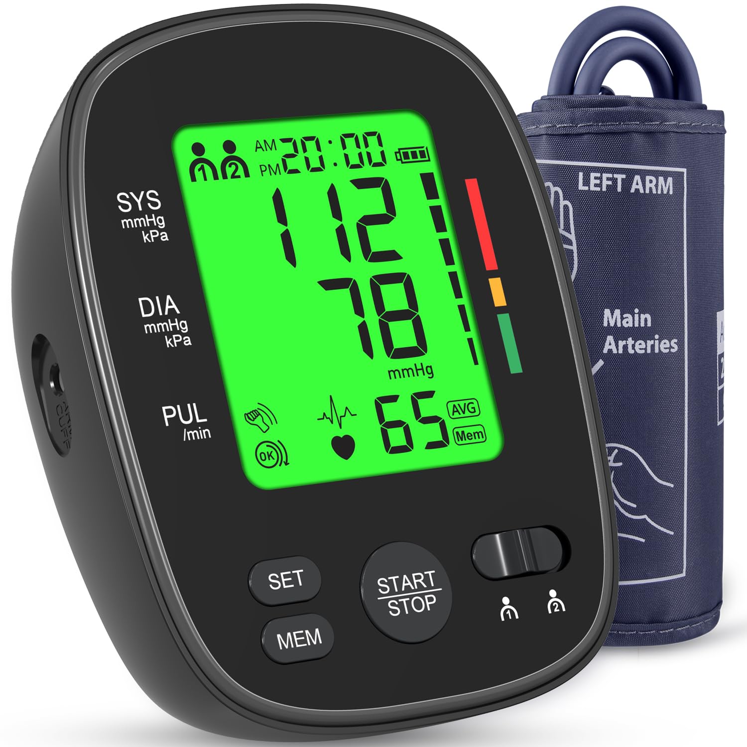 Photo 1 of Blood Pressure Monitor Upper Arm: Automatic Blood Pressure Monitors for Home Use - Electric BP Machines Large Cuff 8.7"-16.5" Adjustable - LCD Digital Display 2 Users 99 Sets Memory