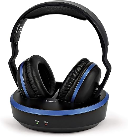 Meliconi Hp Comfort Cuffia Tv Stereo Senza Fili con Base di Ricarica, Nero