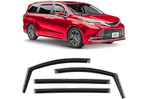 Voron Glass in-Channel Extra Durable Rain Guards for Toyota Sienna 2021-2026, Window Deflectors, Vent Window Visors, 4 Pieces