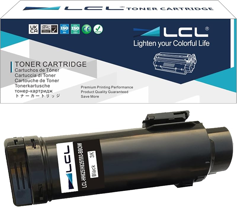 LCL Compatible Black Toner Cartridge for Dell H625cdw H825cdw S2825cdn