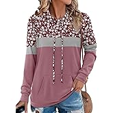 Angerella Hoodies for Women Camo Leopard Print Tops Pullover Hooded Sweatshirt Drawstring with Pocket