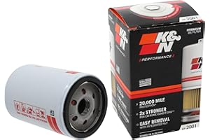 K&N Premium Oil Filter: 20,000 Mile Engine Protection with Wrench Off Nut: Compatible with Select CHEVROLET/GMC/CADILLAC/BUICK Vehicle Models (See Product Description for Select Models), HP-2001