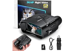 ANYORK Night Vision Goggles for Adults, 4K Infrared Night Vision Binoculars with Rechargeable Battery and Anti-Shake Motion Detection for Camping
