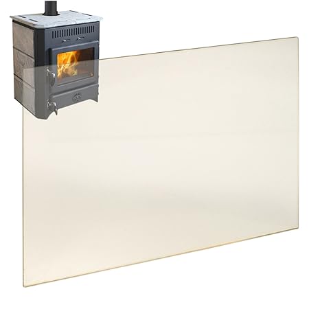 Kaminglas Ofenglas hitzebeständiges Glas bis 800° Ofen Kamin Kaminscheibe, Grundpreis 342,00€/m² (280 x 260 x 4 mm), Auswahl 