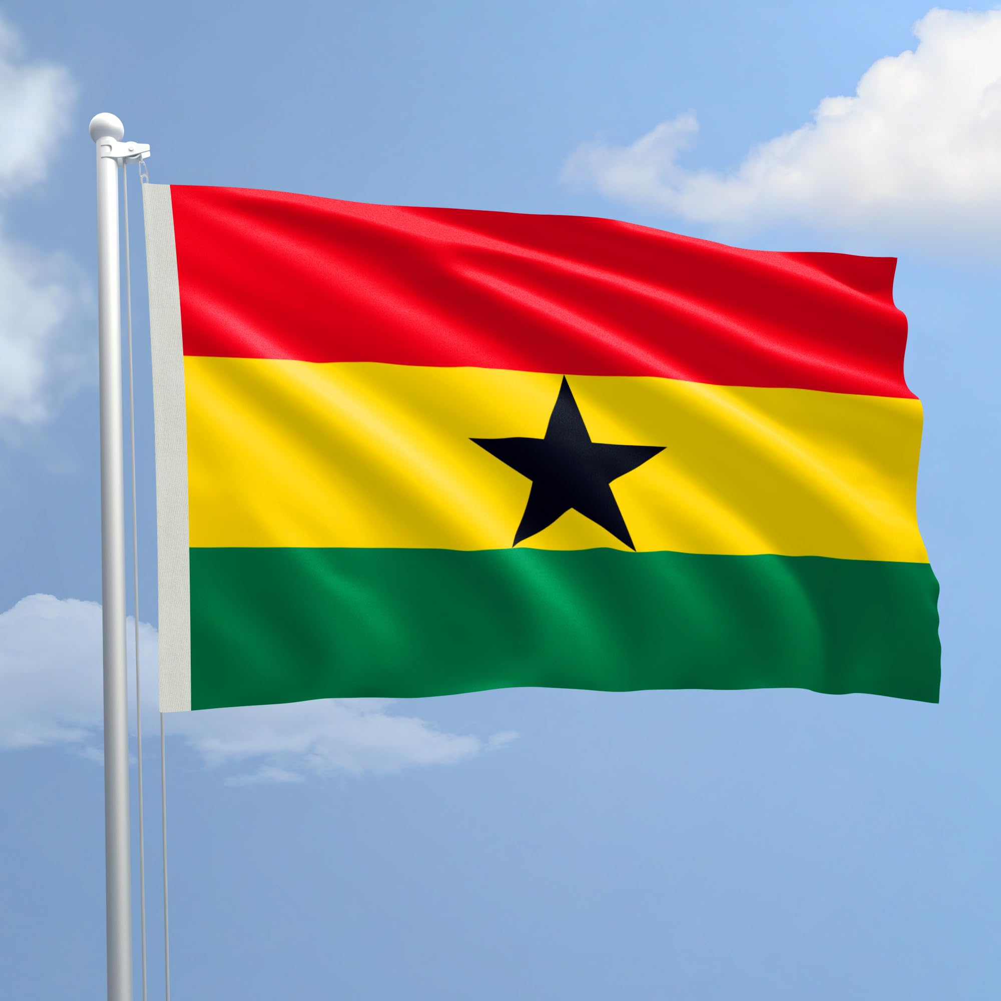 AL PRODUCTION Flag in Nautical Fabric Size 150x220 Ghana