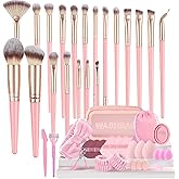 Makeup Brush Set, 48Pcs Makeup Brushes Set Professional Kit for Beginner, Premium Synthetic Foundation Concealers Powder Eye Shadows Blush Make up Brushes with Makeup Sponge, Pink