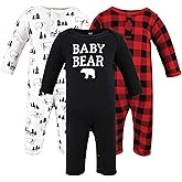 Hudson Baby Girls Unisex Cotton Coveralls, Buffalo Plaid Bear, 18-24 Months, Buffalo Plaid Bear, 18-24 Months US