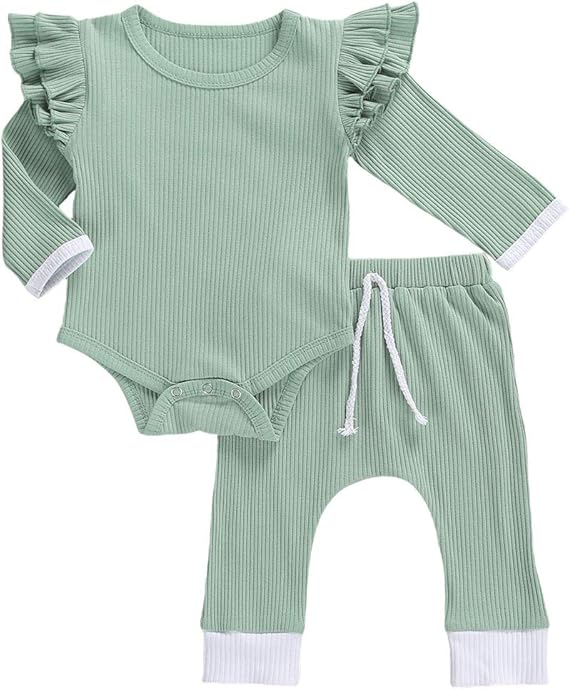 set of clothing and accessories for a newborn baby