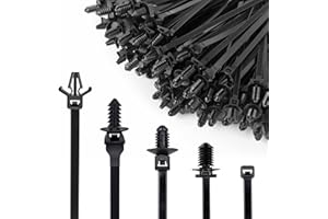 Xislet 160Pcs Nylon Universal Cable Tie Buckle Zip Tie Clips Automotive Rivet Push Mount Zip Ties Compatible with Cars Boat Trailer Polaris UTV Jeep Wrangler Self Locking Zip Tie with Push Pin