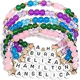 AICase for Hamilton Merch Gifts Crystal Inspired Bracelets 5 Pcs Stackable Stretch Friendship Beaded Bracelets Merchandise Jewelry Gifts for Fans Birthday Christmas Stocking Stuffers_3208
