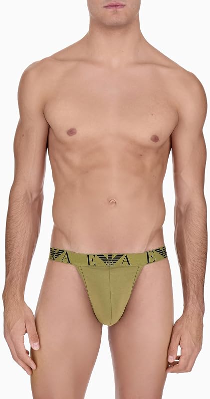 Men's Bold Monogram 2-Pack Thong Blue L