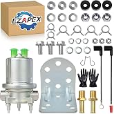 P4594 Universal Electric Fuel Pump Rotary Vane for automotive replacement | Working Pressure: 7.25‑8.0 psi Closing Pressure: 18.6‑19.6 psi Free Flow: 60‑66GPH Fuel Pump Inlet/Outlet Size 1/4"-18 NPSF
