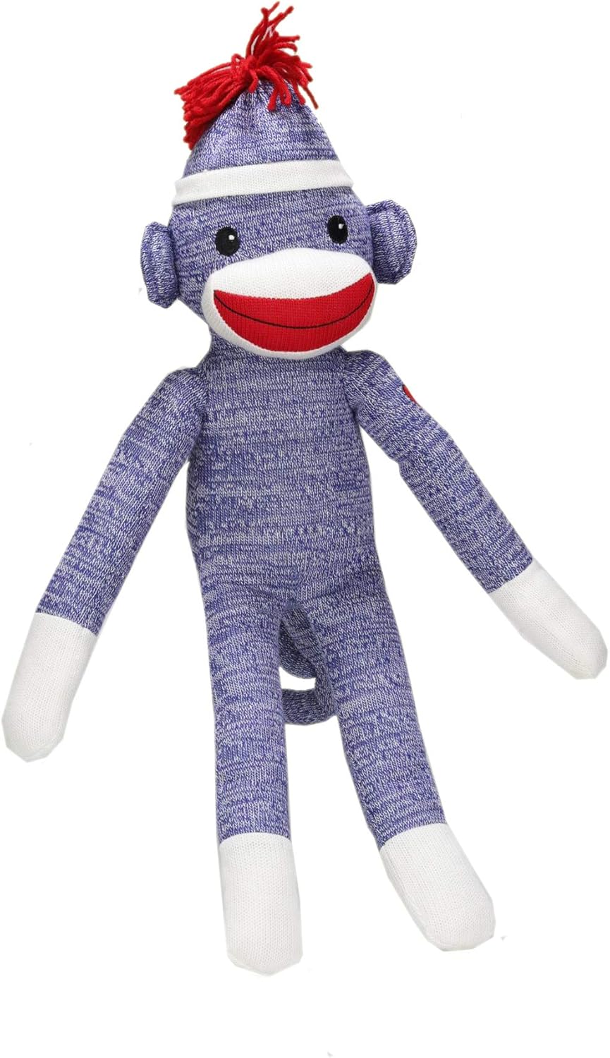 Plushland Adorable Blue Sock Monkey 