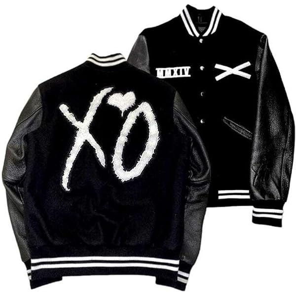 Leatherobe The Week nd XO Tour Black Varsity Letterman Jacket (US